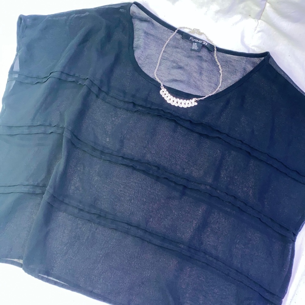 Black Mesh Forever 21 Top